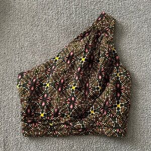 NWT Anthropologie One Shoulder Linen Top